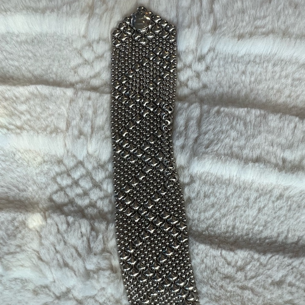 Elegant  Sergio Gutierrez  Silver Mesh Bracelet liquid metal bracelet